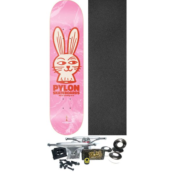 Pylon Skateboards Bunny Meat Skateboard Deck - 8" x 32" - Complete Skateboard Bundle